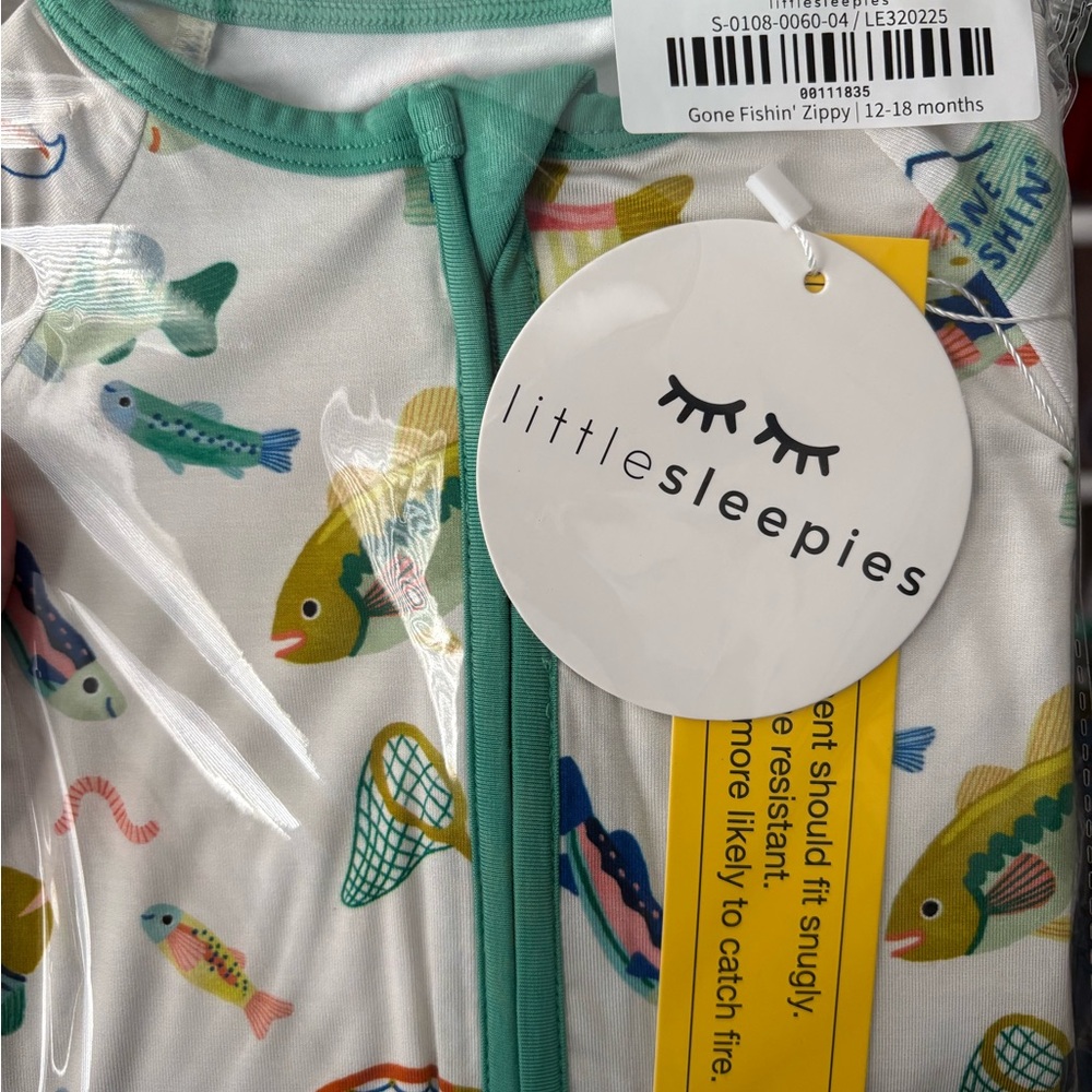 Little Sleepies Gone Fishin Print Zippy Pajamas